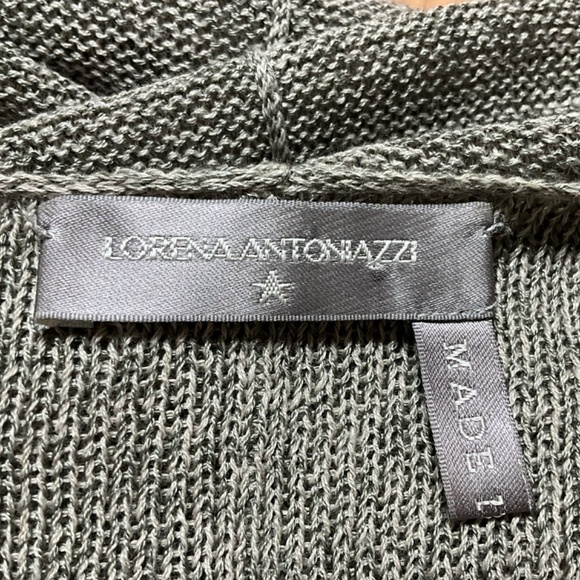 LORENA ANTONIAZZI Linen / Silk / Cotton Blend Light Weight Knit Pop Over Dress L - Picture 5 of 12